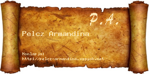 Pelcz Armandina névjegykártya